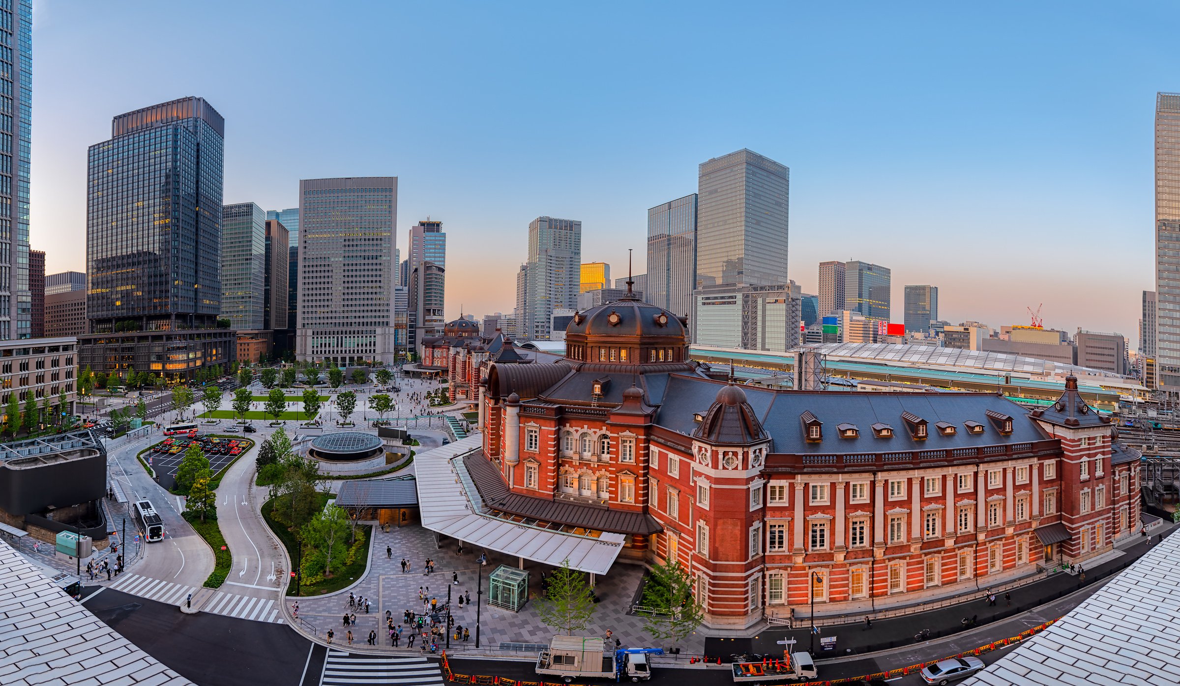 Tokyo Station at twilight time. Tokyo Station is the main terminal in Tokyo.