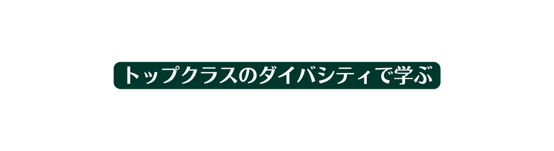 トップクラスのダイバシティで学ぶ