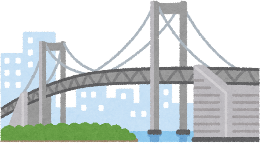 Illustration of Tokyo's Rainbow Bridge